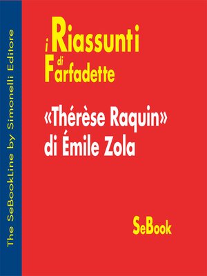 cover image of Thérèse Raquin di Émile Zola - RIASSUNTO